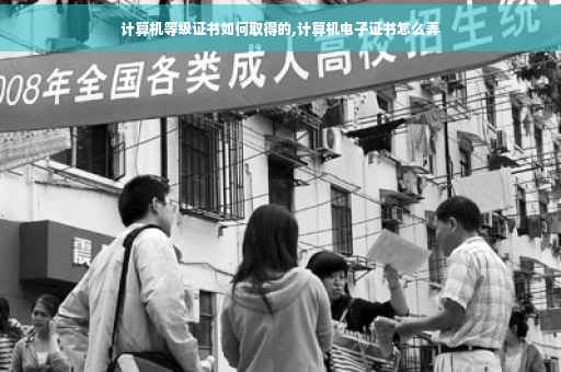 计算机等级证书如何取得的,计算机电子证书怎么弄