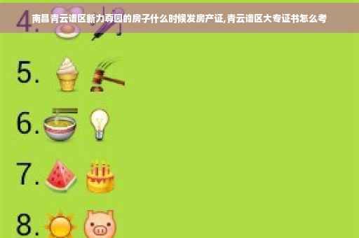 南昌青云谱区新力尊园的房子什么时候发房产证,青云谱区大专证书怎么考