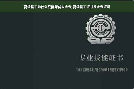 高级技工为什么只能考成人大专,高级技工证书是大专证吗