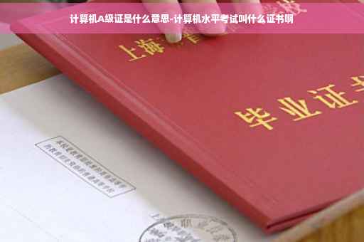 计算机A级证是什么意思-计算机水平考试叫什么证书啊