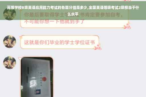 高等学校B级英语应用能力考试的各题分值是多少,全国英语等级考试2级相当于什么水平