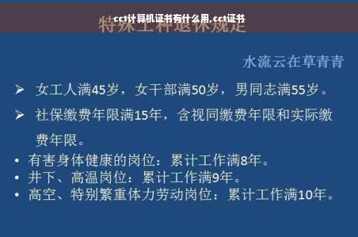 cct计算机证书有什么用,cct证书