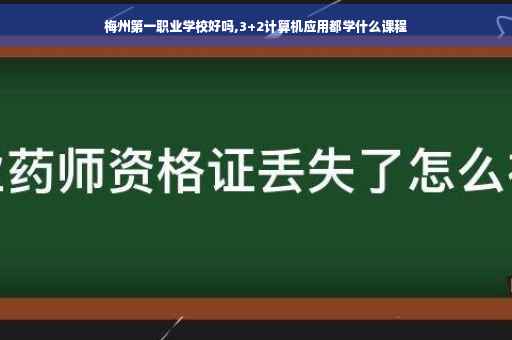 梅州第一职业学校好吗,3+2计算机应用都学什么课程