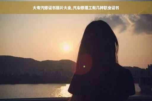 大专汽修证书图片大全,汽车修理工有几种职业证书