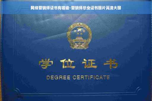 网络营销师证书有哪些-营销师毕业证书图片高清大图