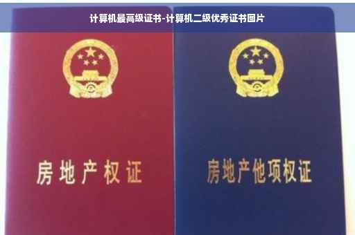 计算机最高级证书-计算机二级优秀证书图片