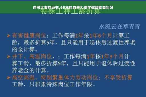 自考大专的证书,95年的自考大专学信网能查到吗