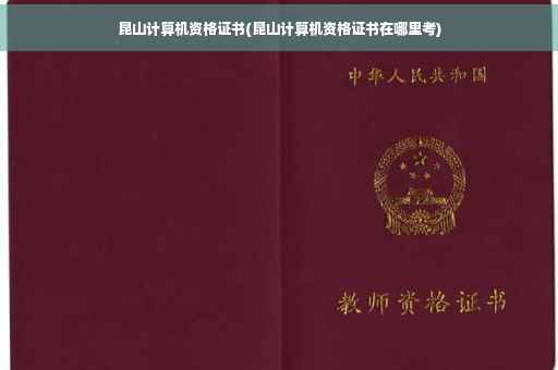 昆山计算机资格证书(昆山计算机资格证书在哪里考)