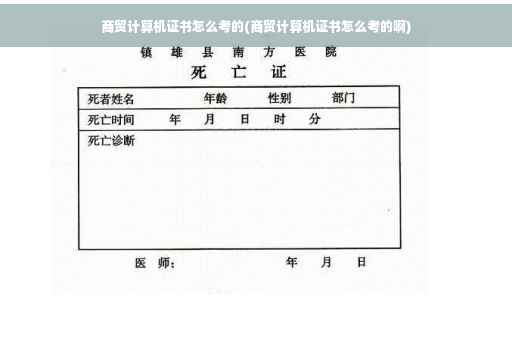 商贸计算机证书怎么考的(商贸计算机证书怎么考的啊)