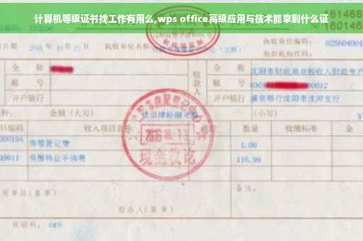 计算机等级证书找工作有用么,wps office高级应用与技术能拿到什么证