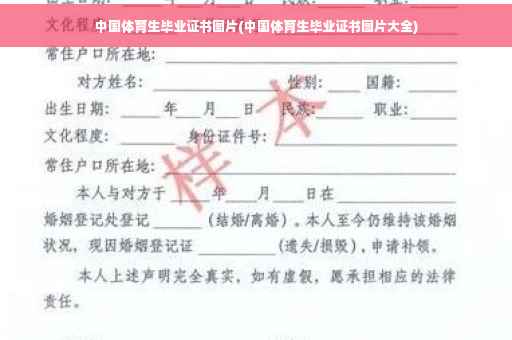 中国体育生毕业证书图片(中国体育生毕业证书图片大全)