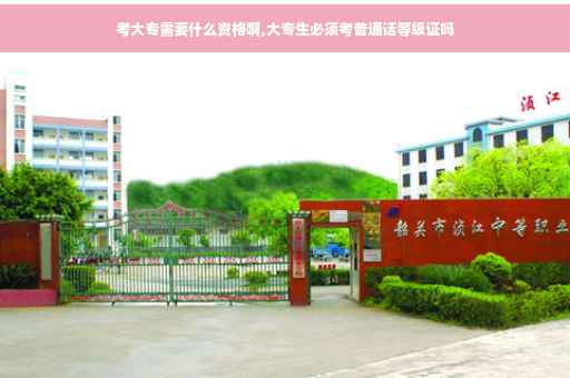 考大专需要什么资格啊,大专生必须考普通话等级证吗