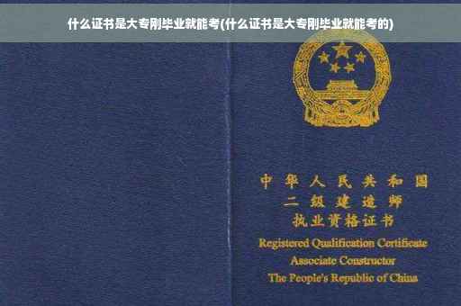 什么证书是大专刚毕业就能考(什么证书是大专刚毕业就能考的)