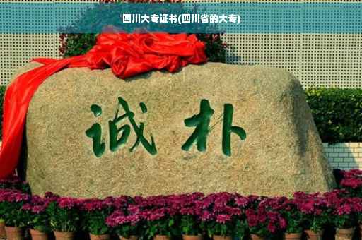 四川大专证书(四川省的大专)