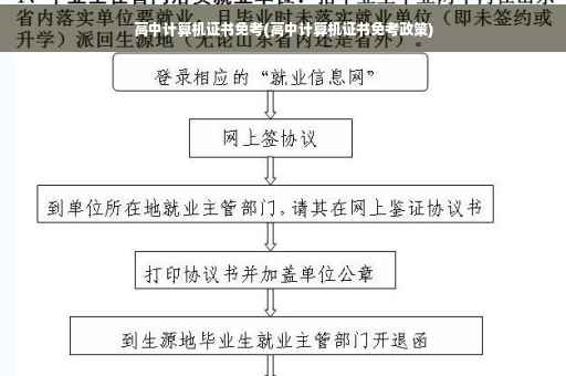 高中计算机证书免考(高中计算机证书免考政策)