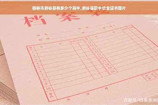 榆林市府谷县有多少个高中,府谷县职中毕业证书图片