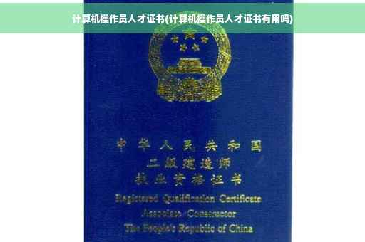 计算机操作员人才证书(计算机操作员人才证书有用吗)