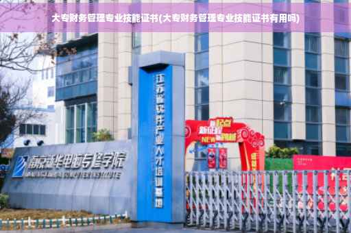 大专财务管理专业技能证书(大专财务管理专业技能证书有用吗)