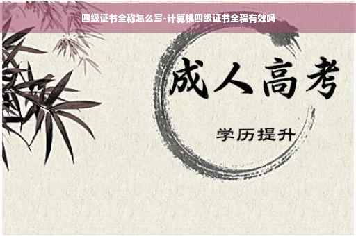 四级证书全称怎么写-计算机四级证书全程有效吗