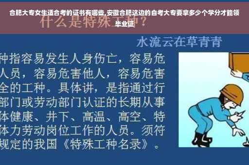 合肥大专女生适合考的证书有哪些,安徽合肥这边的自考大专要拿多少个学分才能领毕业证