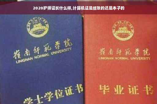 2020护师证长什么样,计算机证是纸张的还是本子的