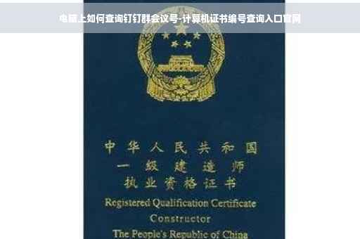 电脑上如何查询钉钉群会议号-计算机证书编号查询入口官网