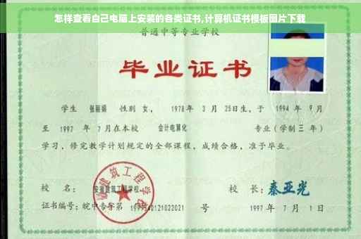 怎样查看自己电脑上安装的各类证书,计算机证书模板图片下载