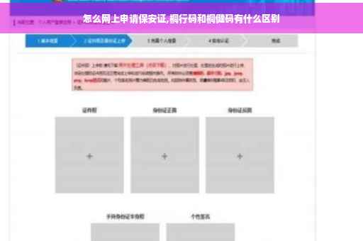 怎么网上申请保安证,桐行码和桐健码有什么区别