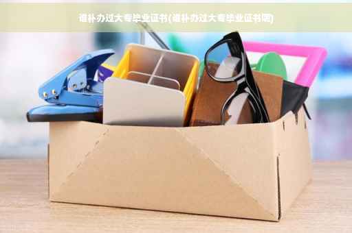 谁补办过大专毕业证书(谁补办过大专毕业证书呢)