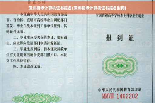 深圳初级计算机证书报名(深圳初级计算机证书报名时间)