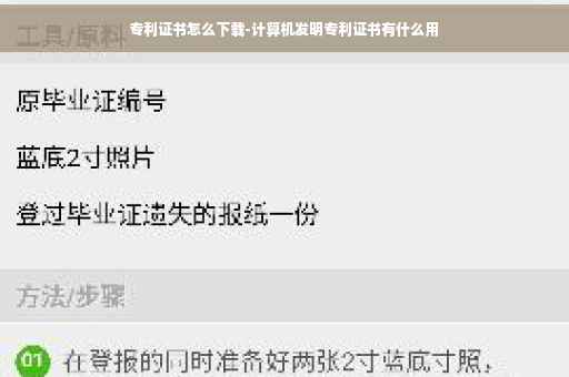 专利证书怎么下载-计算机发明专利证书有什么用