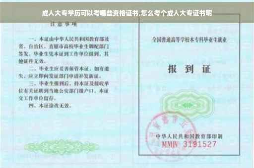 成人大专学历可以考哪些资格证书,怎么考个成人大专证书呢 成人大专学历可以考哪些资格证书,怎么考个成人大专证书呢