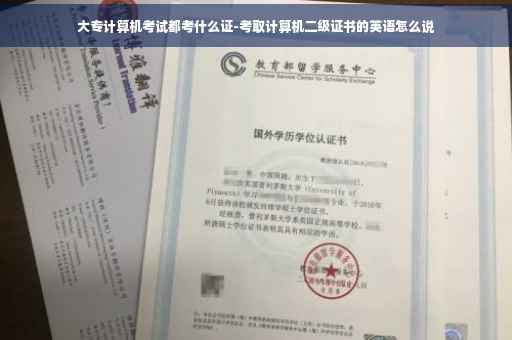 大专计算机考试都考什么证-考取计算机二级证书的英语怎么说