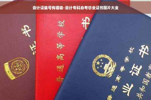 会计证编号有哪些-会计专科自考毕业证书图片大全