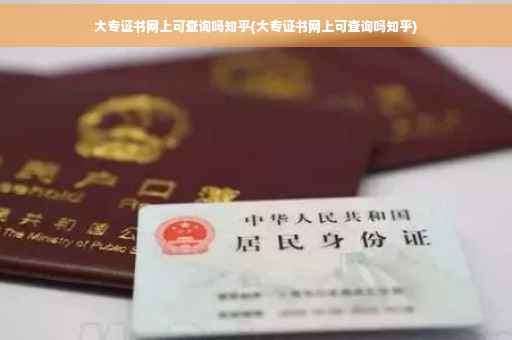 大专证书网上可查询吗知乎(大专证书网上可查询吗知乎)