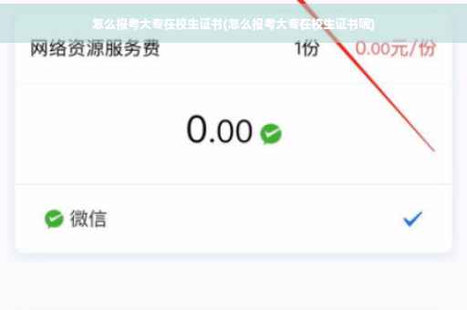 怎么报考大专在校生证书(怎么报考大专在校生证书呢)