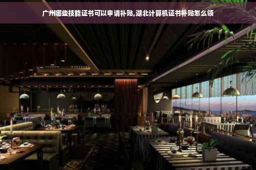 广州哪些技能证书可以申请补贴,湖北计算机证书补贴怎么领