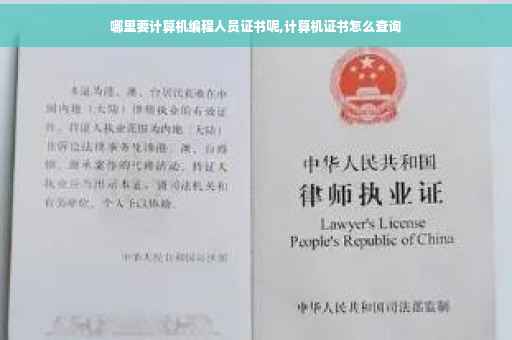 哪里要计算机编程人员证书呢,计算机证书怎么查询