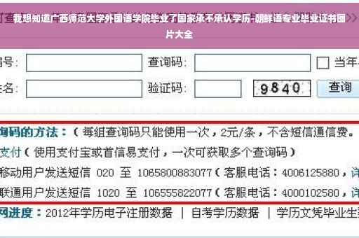 我想知道广西师范大学外国语学院毕业了国家承不承认学历-朝鲜语专业毕业证书图片大全