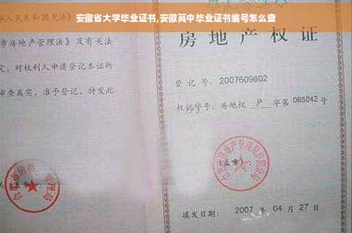 安徽省大学毕业证书,安徽高中毕业证书编号怎么查