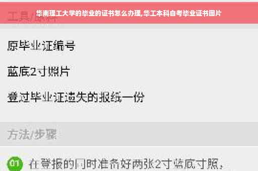 华南理工大学的毕业的证书怎么办理,华工本科自考毕业证书图片
