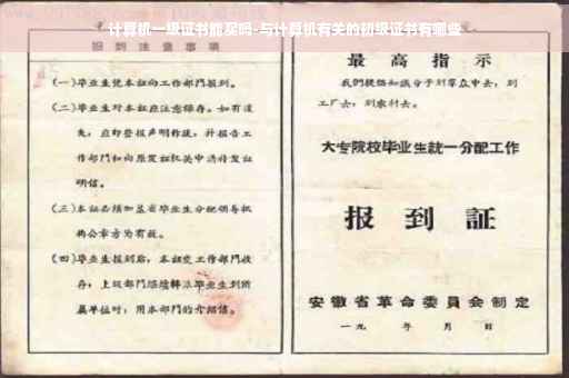 计算机一级证书能买吗-与计算机有关的初级证书有哪些