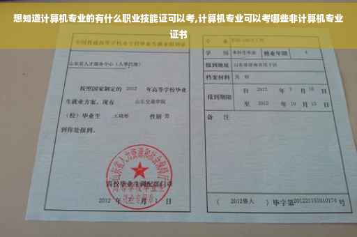 想知道计算机专业的有什么职业技能证可以考,计算机专业可以考哪些非计算机专业证书