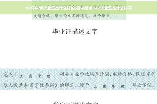 90年中专毕业证是什么样的,初中起点3+2毕业证是什么样子