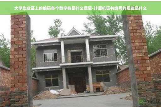 大学毕业证上的编码各个数字各是什么意思-计算机证书编号的规律是什么