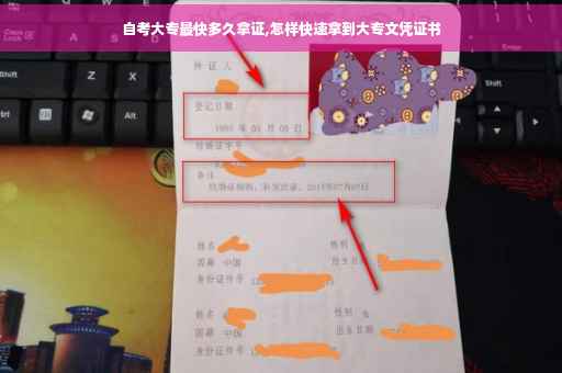 自考大专最快多久拿证,怎样快速拿到大专文凭证书