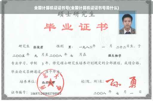 全国计算机证证书号(全国计算机证证书号是什么)