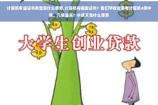 计算机申请证书类型是什么意思,计算机有哪些证书？我们学校说要考计算机4级中级。几级最高？中级又是什么意思
