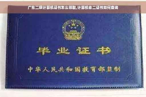 广东二级计算机证书怎么领取,计算机省二证书如何查询