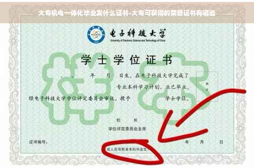 大专机电一体化毕业发什么证书-大专可获得的荣誉证书有哪些